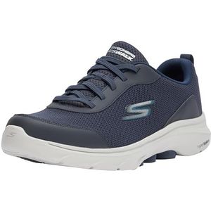 Skechers Heren GO Walk 7 Sneakers, Navy en Blauw Textiel/Synthetisch, 6.5 UK, Marine en Blauw Textiel Synthetisch, 40 EU