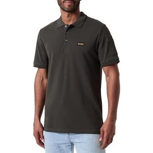 ONLY & SONS Heren Poloshirt Korte Mouwen Polo Kraag Katoen Overhemd Casual Shirt, Colour:Darkgreen, Size:L