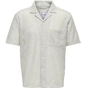 Onslanden Reg Lace Ss Resort Shirt, Zilvervoering., M