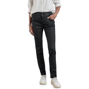 STREET ONE Gecoate broek in slim fit, zwart, 38W / 30L