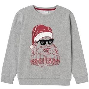 NAME IT Boy Sweatshirt Kerstmis, gemengd grijs, 122-128