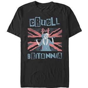 Disney Classics Unisex DNCA-Cruell Britannia Organic Short Sleeve T-Shirt, Zwart, XXL, zwart, XXL