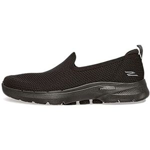 Skechers Go Walk 6-Clear Virtue Sneakers voor dames, zwart, 36 EU Breed