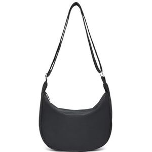 Miss Lulu Cross-Body Tas voor Vrouwen Waterdichte Halve Maan Bag Dumpling Bag met Verstelbare Riem, Zwart