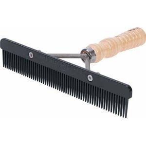 Weaver Leather Vee toont Kam met Houten Handvat en Vervangbaar Zwart Plastic Blad, 69-6050