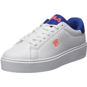 FILA Crosscourt Altezza Teens Sneakers, White-Lapis Blue, 38 EU