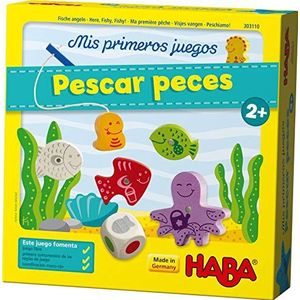 HABA Eerste visvisspel ESP (303110), spannend visspel met kleurrijke houten figuren, educatief spel en houten speelgoed, vanaf 2 jaar
