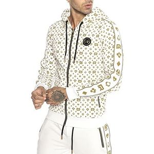 Redbridge Allover Premium sweatjack met capuchon en ritssluiting, wit, L