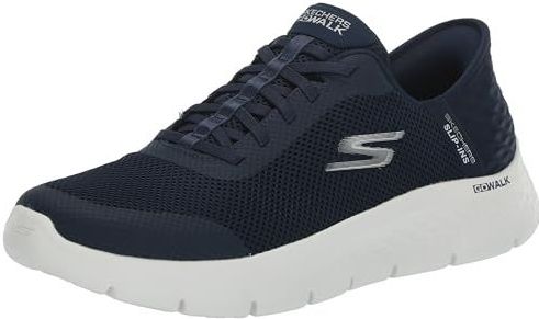 Skechers Go Walk Flex Hands Free Slip-ins-Grand Entry Sneakers voor dames, marineblauw/wit., 35 EU Breed