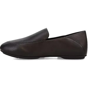 Fitflop Dames Allegro Crush-Back lederen loafers plat, geheel zwart, 5 UK, Zwart, 38 EU