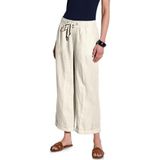 Street One Dames Linnen broek in Beige, in size: 34