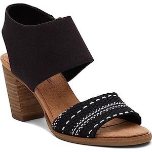 TOMS Dames Mallorca Cutout Hoge Hak Sandalen, Zwart Multi, 40.5 EU