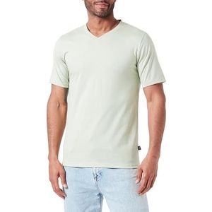 TRIGEMA Heren T-shirt met V-hals, katoen, effen - 637203, green tea, XXL