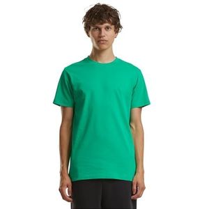 Build Your Brand Heren T-shirt ronde hals, basic T-shirt voor mannen, regular fit, katoen, maten XS - 5XL, grasgroen, S