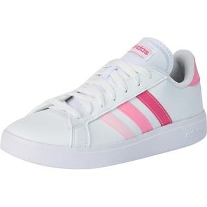 adidas Grand Court Base 2.0 sneaker voor dames, ivoor/kernzwart/zonnerood, 38 2/3 EU