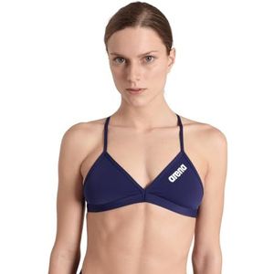 Arena Dames Solid Tie Back MaxLife Bikini Top Badpak, Navy-White, 26, Navy-wit, 128