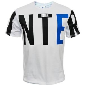 Inter T-shirt oversized Wordmark wit heren unisex - volwassenen