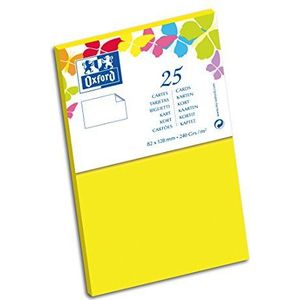 Oxford Correspondentie 10 stuks papier kleur kaarten formaat bezoek 8,2 x 12,8 cm 8,2 x 12,8 cm geel