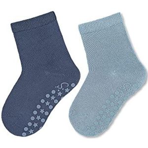 Sterntaler Baby-jongens Abs-sokjes, dubbelpak, effen kinderkous, blauw, 18 EU