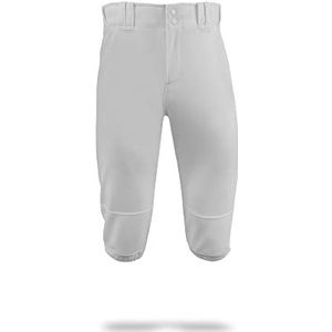 Marucci Heren Excel dubbelgebreide korte honkbalbroek, volwassen klein, grijs en wit, Grijs en Wit, S