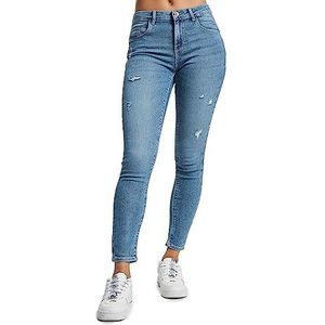 ONLY ONLDAISY REG Push-UP SK ANK Skinny Fit Jeans voor dames, Light Medium Blauw Denim, 26W x 34L