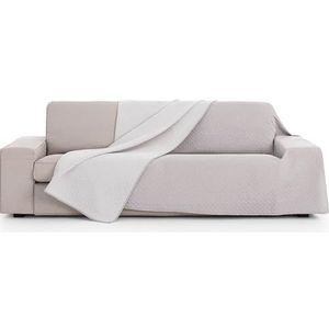 ECOMMERC3 Omkeerbaar sprei, 400 x 270 cm, jacquard-stof, lichtgrijs, zacht, ademend en veelzijdig voor bank of bed