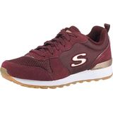 Skechers g 85 gold'n gurl dames Sneaker, Burgundy Suede/ Nylon/ Mesh/ Rose Gold Trim, 38 EU