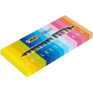 BIC 4 kleuren, speciale collectie van 15 balpennen met medium punt (1,00 mm) en brede punt (1,6 mm), verschillende kleuren, doos met 15 stuks