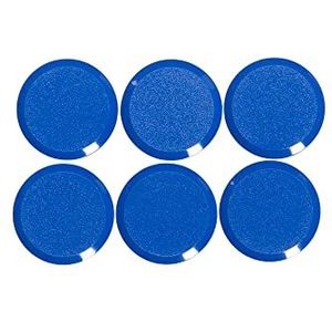 MAUL Facetterand Magneten (6 stuks) Maulpro Ø 20 mm, mini-magneten van kunststof, sterke magneten voor whiteboard en magneetbord, ideaal voor kantoor, thuiskantoor en werkplaats, blauw