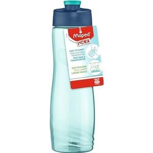 Maped Picnik Origins Drinkfles, 750 ml, compacte handgreep, eenvoudige en praktische opening, BPA-vrij, gemakkelijk te reinigen, blauw
