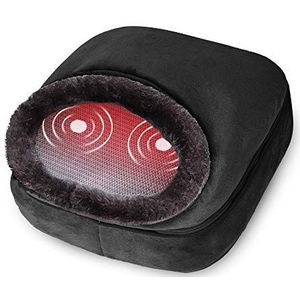 Snailax 3-in-1 verwarmde en vibrerende voetmassageapparaat, rugmassage, warmtekussen en 5 massagemodi, voetwarmers, pijnstilling SL-522V