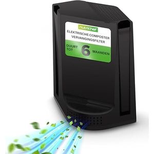NutriChef Vervangfilter - Vervang uw Elektrische Keukencomposter- Optimale Vervangingen om de 3-6 maanden - Eenvoudige Installatie Geactiveerde Koolstof Navullingen