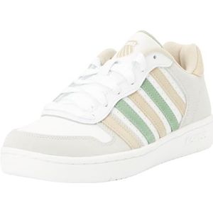 K-Swiss Men's Court Palisades Sneakers, wit/Doeskin/Basil, Witte Doeskin Basil, 41 EU