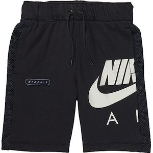 Nike Boys Shorts in French Terry Korte broek, Black/Light Bone, L