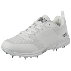 Gunn & Moore GM Spike Cricket Schoenen | Premium Ademend Microvezel PU Bovenwerk | 2-Tone TPU Buitenzool | Met Gegoten Puistjes | Verkrijgbaar in de maten EU 34-42 en EU 44-43, Wit, 45 EU