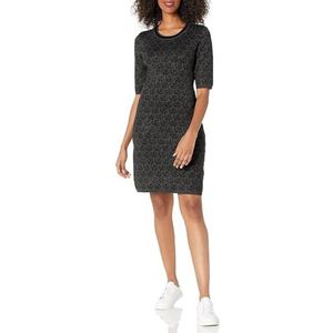 DKNY Trui-jurk voor dames, Houtskool/Zwart, M