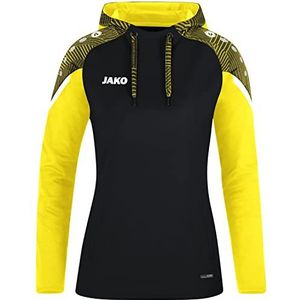 JAKO - Prestaties Sweatshirt Met Capuchon, Uniseks-Volwassene, Zwart/Zacht Geel, S