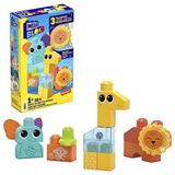 MEGA HKN42 - MEGA Bloks Safari Speelset, 15 sensorische bouwstenen (leeuw, giraffe en olifant), bouwsteenspeelgoed, constructiespeelgoed voor kinderen vanaf 1 jaar.