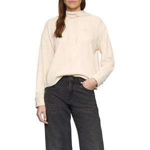 s.Oliver - Sweat à Capuche Court - Beige - Katoen - Met Broderie Hart