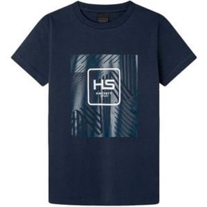 Hackett London Jongens HS Graphic Box T-shirt, blauw (navy), 2 jaar, Blauw (Navy), 24 Maaden