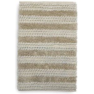 Heckett Lane Roberto Bath Mat, 60% Cotton, 40% Polyester, Beige, 70 x 120 Cm, 1.0 Pieces