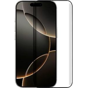 Cool er displaybescherming van gehard glas voor iPhone 16 Pro (Full 3D, zwart)