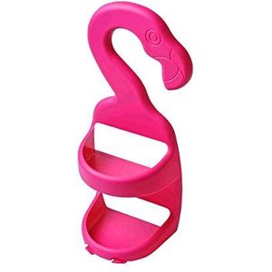 FACKELMANN Doucheplank ""Flamingo"", doucheplank om op te hangen, doucheset met twee planken, praktische douchemand zonder boren, wandplank voor badkameraccessoires (kleur: roze), hoeveelheid: 1 stuk