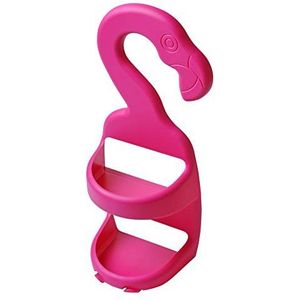 FACKELMANN Doucheplank ""Flamingo"", doucheplank om op te hangen, doucheset met twee planken, praktische douchemand zonder boren, wandplank voor badkameraccessoires (kleur: roze), hoeveelheid: 1 stuk