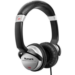 Numark HF125 Ultradraagbare professionele DJ-koptelefoon met 1,8 m kabel, 40 mm drivers voor uitgebreide respons en gesloten achterkant voor superieure isolatie