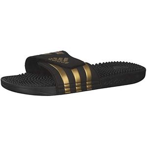 adidas Adissage Slippers uniseks-volwassene, Core Black Gold Metallic Core Black, 54 2/3 EU