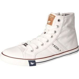 MUSTANG 4058-505-1 hoge sneakers voor heren, wit, 41 EU