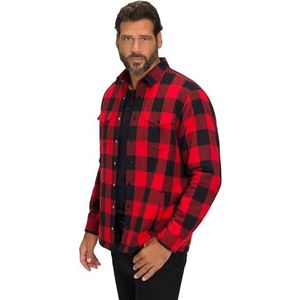 JP 1880 Heren, overshirt, 1/1, gevoerd hemd, rood, 3XL, rood, 3XL