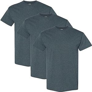 Gildan heren T-shirt van zwaar katoen, stijl G5000, (Pack van 3), Donkere Heather, M
