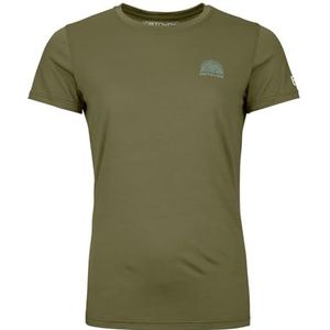 Ortovox - 120 Cool Tec Mountain Stripe - TShirt - Olijfgroen - Merinoshirt